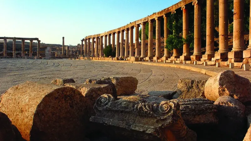 Vista la Plaza Oval De Jerash 