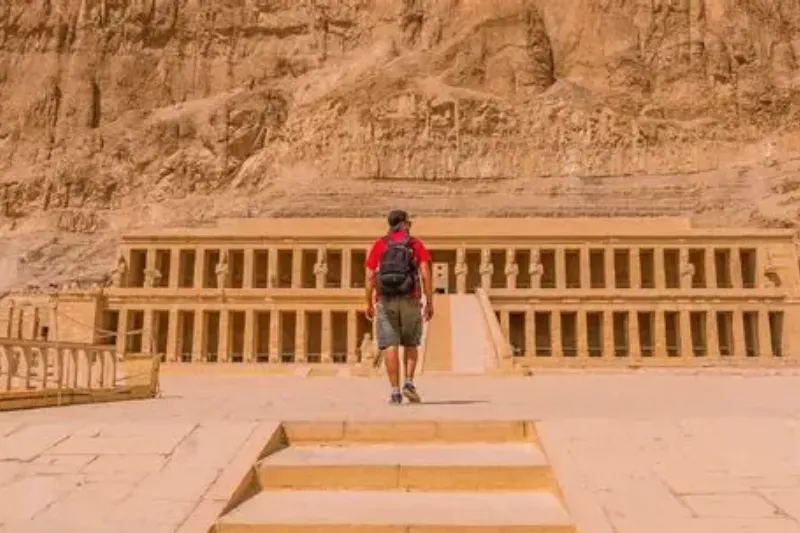 Tempio di Hatshepsut durante i lavori di restauro