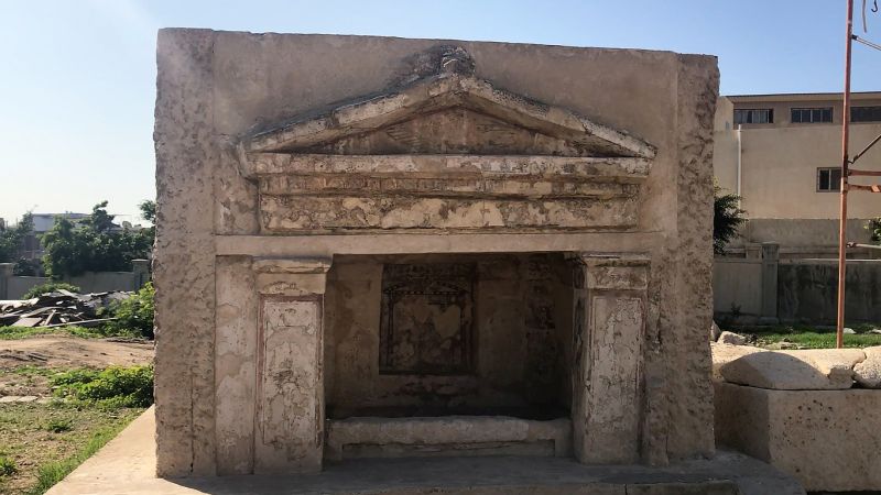 Catacombes alexandrie : rotonde triclinium Kom El-Shokafa
