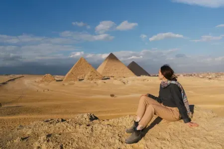 Piramidi di Giza viste durante Escursione al Cairo da Marsa Alam