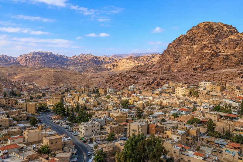 Wadi Musa en Jordanie, ville d'entrée vers Pétra