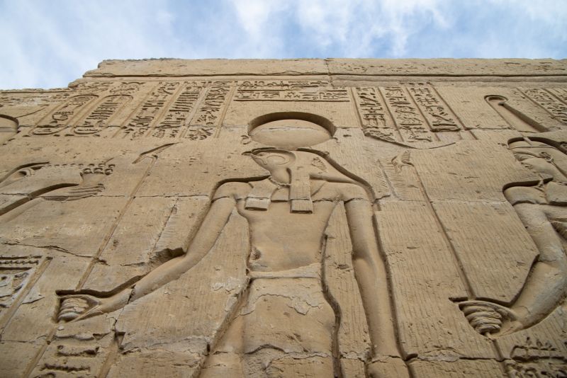 Statue de Sobek musée Crocodilopolis  
