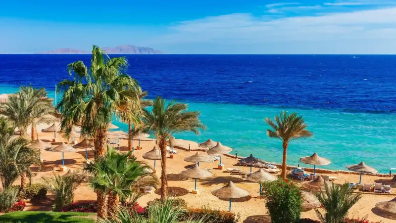 Spiaggia tropicale a Marsa Alam sul Mar Rosso