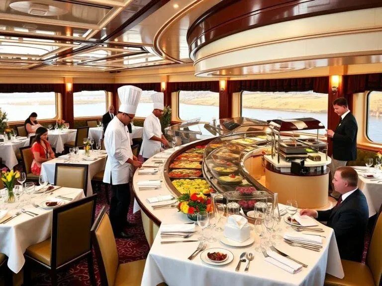 Buffet de cuisine égyptienne servi à bord d'une croisière sur le Nil