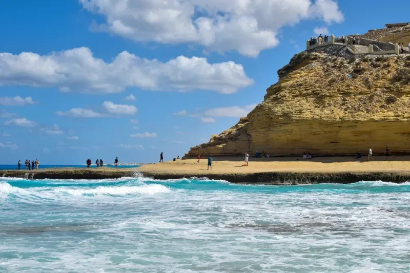 Spiagge bianche di Marsa Matrouh con acqua turchese