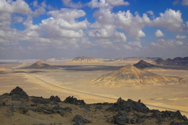 Colline nere vulcaniche nel Deserto Nero