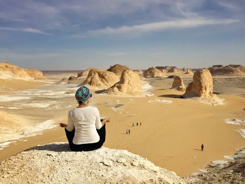 Tour Deserto Bianco e Oasi Baharia in 2 Giorni dal Cairo
