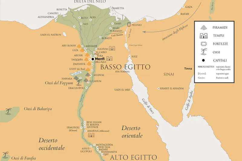 Menfi Egitto Dove Si Trova:  Mappa Capitale dell’antico Egitto