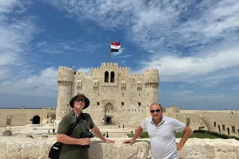 Cittadella di Qaitbay affacciata sul Mar Mediterraneo ad Alessandria.
