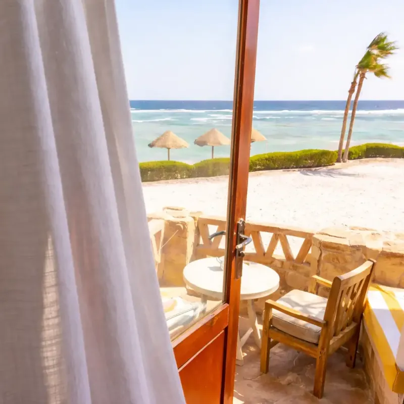 Spiaggia privata di un hotel a Hurghada con vista panoramica