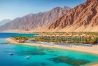 Vue panoramique de Taba Égypte entre montagnes du Sinaï et mer Rouge